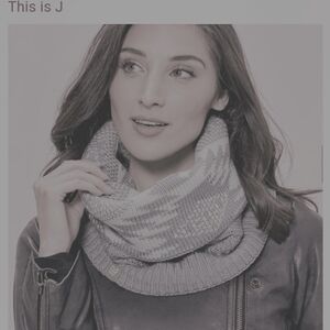 This Is J Infinity Blanket Scarf Reversible Gray Or Gray Pink Geometric Pattern